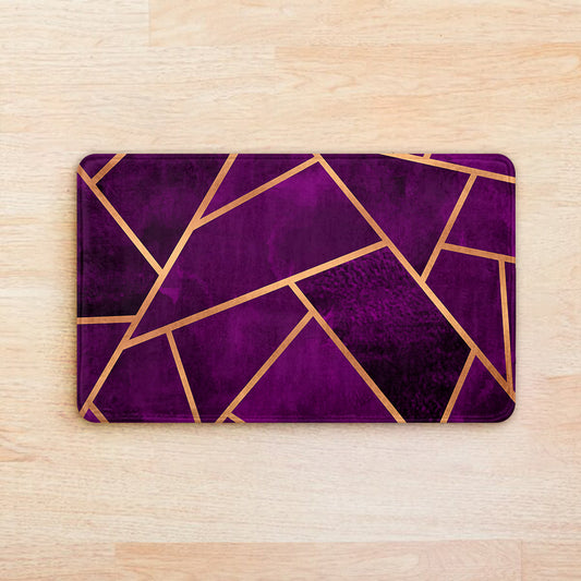 SuperSoft Purple Geometric Door Mat