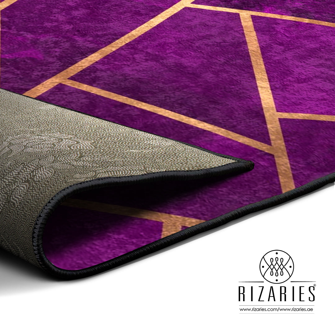 Purple Geometric Centerpiece (Rug)