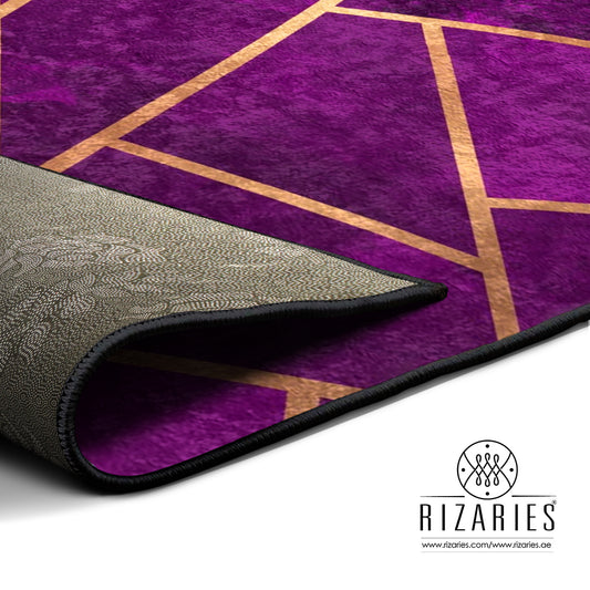 Purple Geometric Centerpiece (Rug)