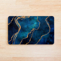 Thumbnail for SuperSoft Blue Abstract Door Mat