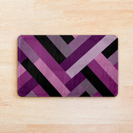 SuperSoft Purple Lines Door Mat