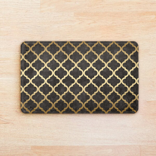 SuperSoft Grey Quatrefoil Door Mat