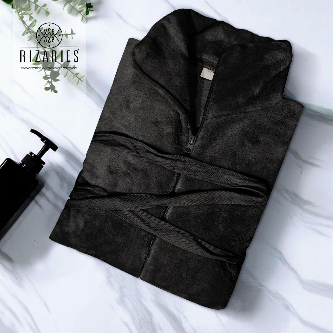Supersoft Fleece Zipper Bathrobe