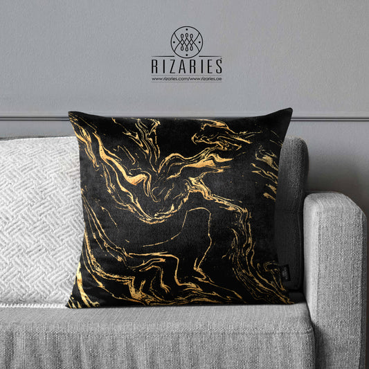 SuperSoft New Black Gold Abstract