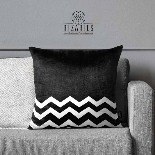 SuperSoft Black & White Chevron with Black