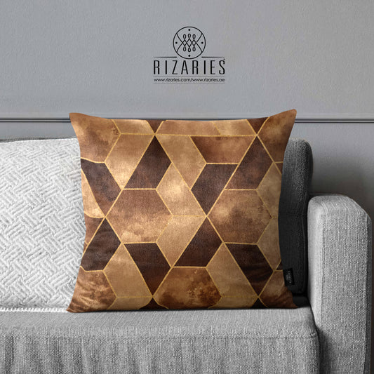 SuperSoft Gold Diamond Throw Pillow