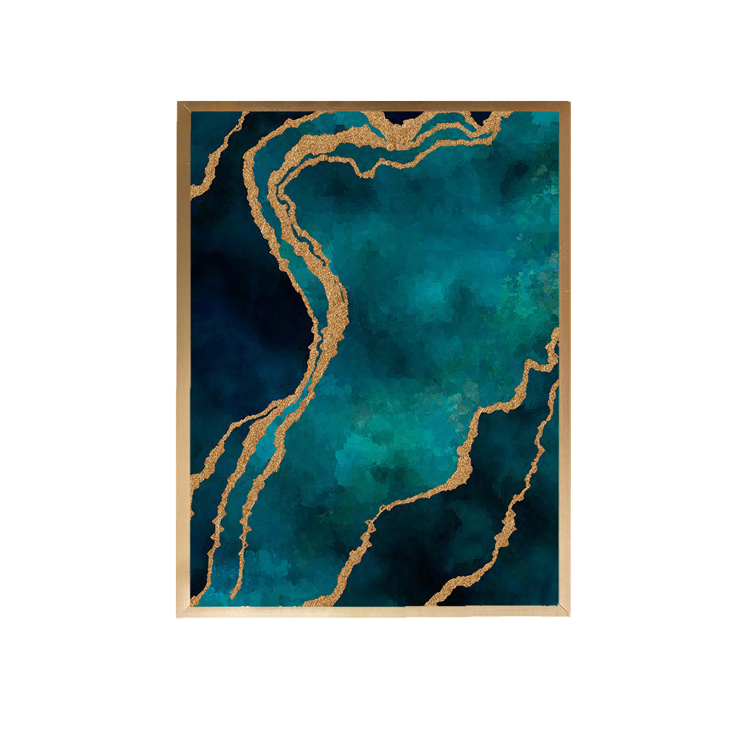 Sea Green Abstract Wall Painting