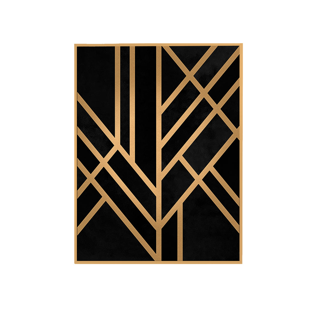 Black Art Deco Wall Painting