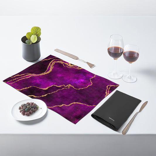 Purple Abstract Table Mats