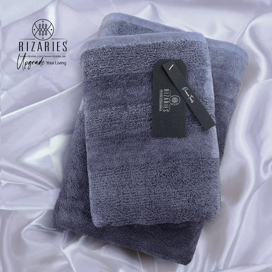 Velour Two Pieces Towel Set (Hand & Bath Towel Set)