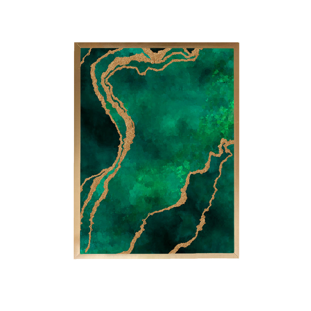 Green Abstract Wall Painting