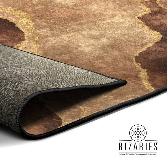 Copper Gold Abstract Centerpiece (Rug)