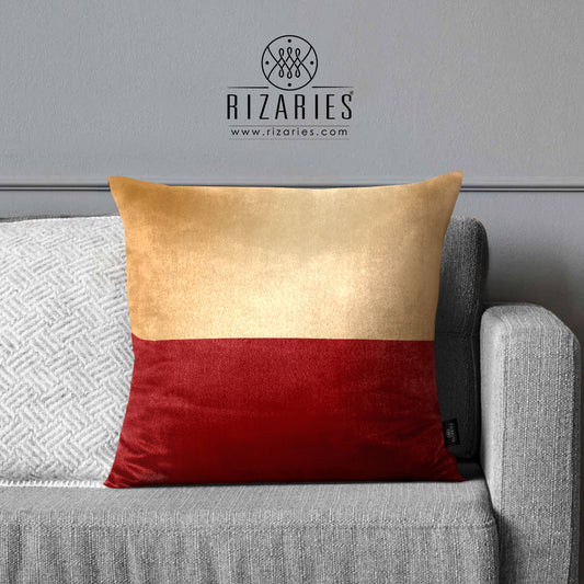 SuperSoft Maroon Gold Shaded Throw Pillow
