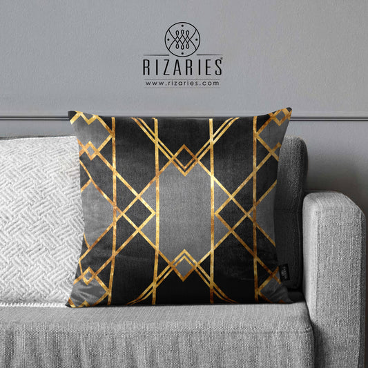 SuperSoft Grey Gold Pattern