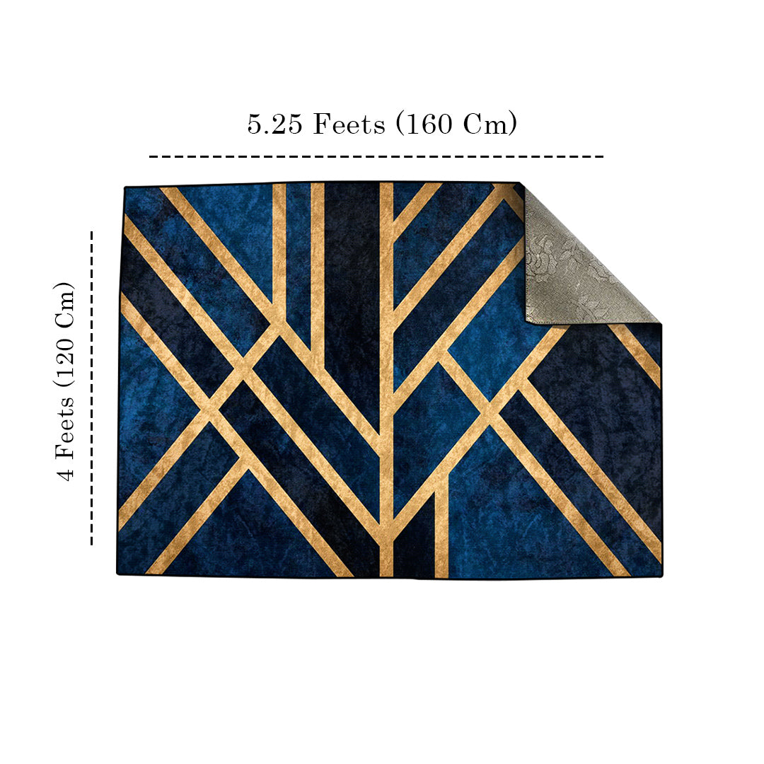 Art Deco Blue Centerpiece (Rug)