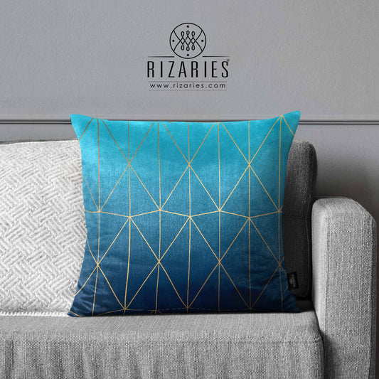 Super Soft Teal Abstract Throw Cushion