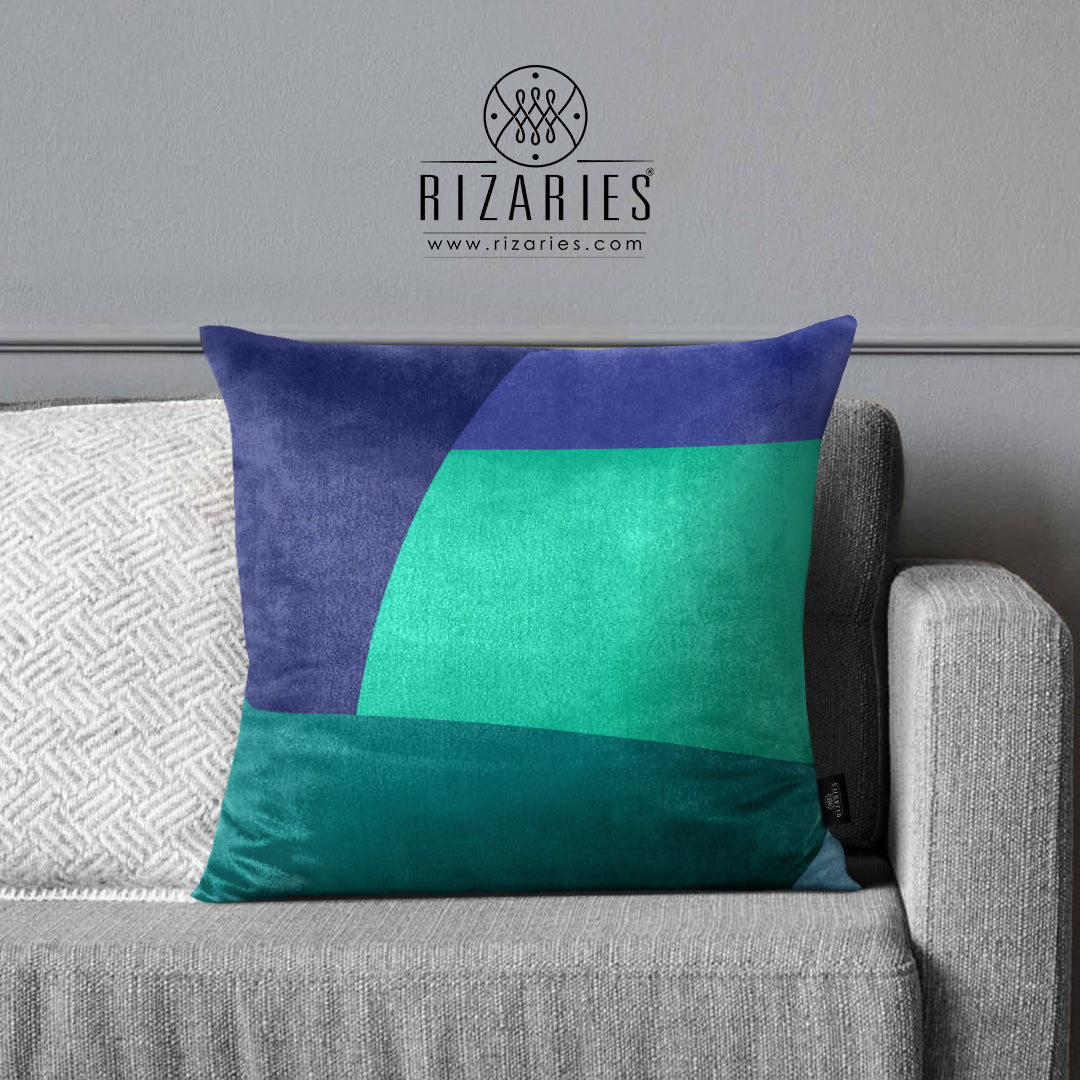 Super Soft Teal Mist Abstract Throw Cushion