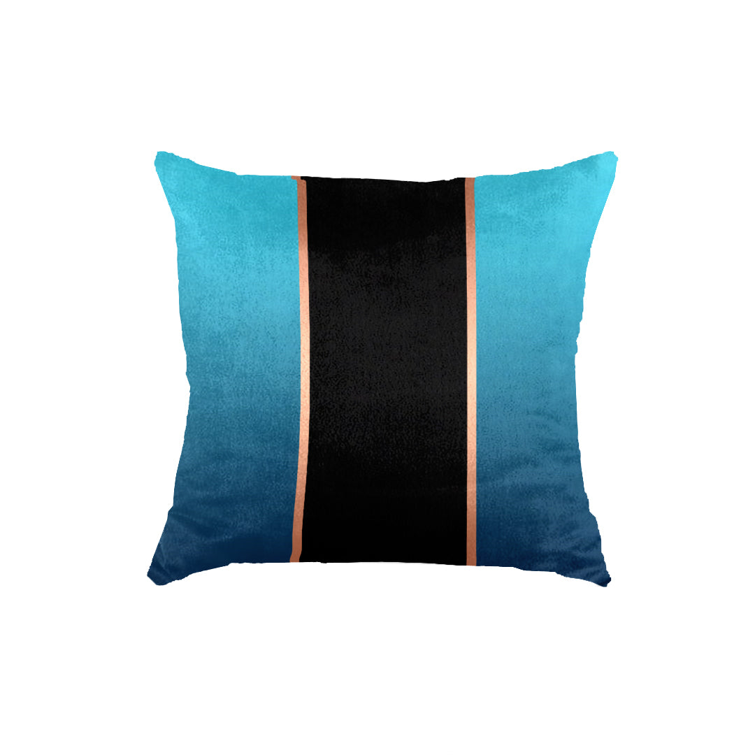 Super Soft Teal Black Throw Cushion