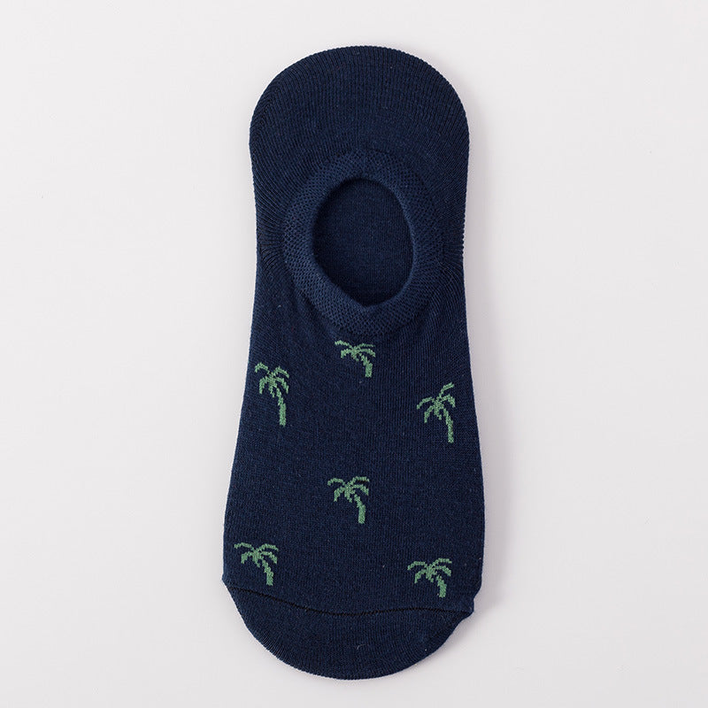 Tree on Blue Low Cut Crazy Socks
