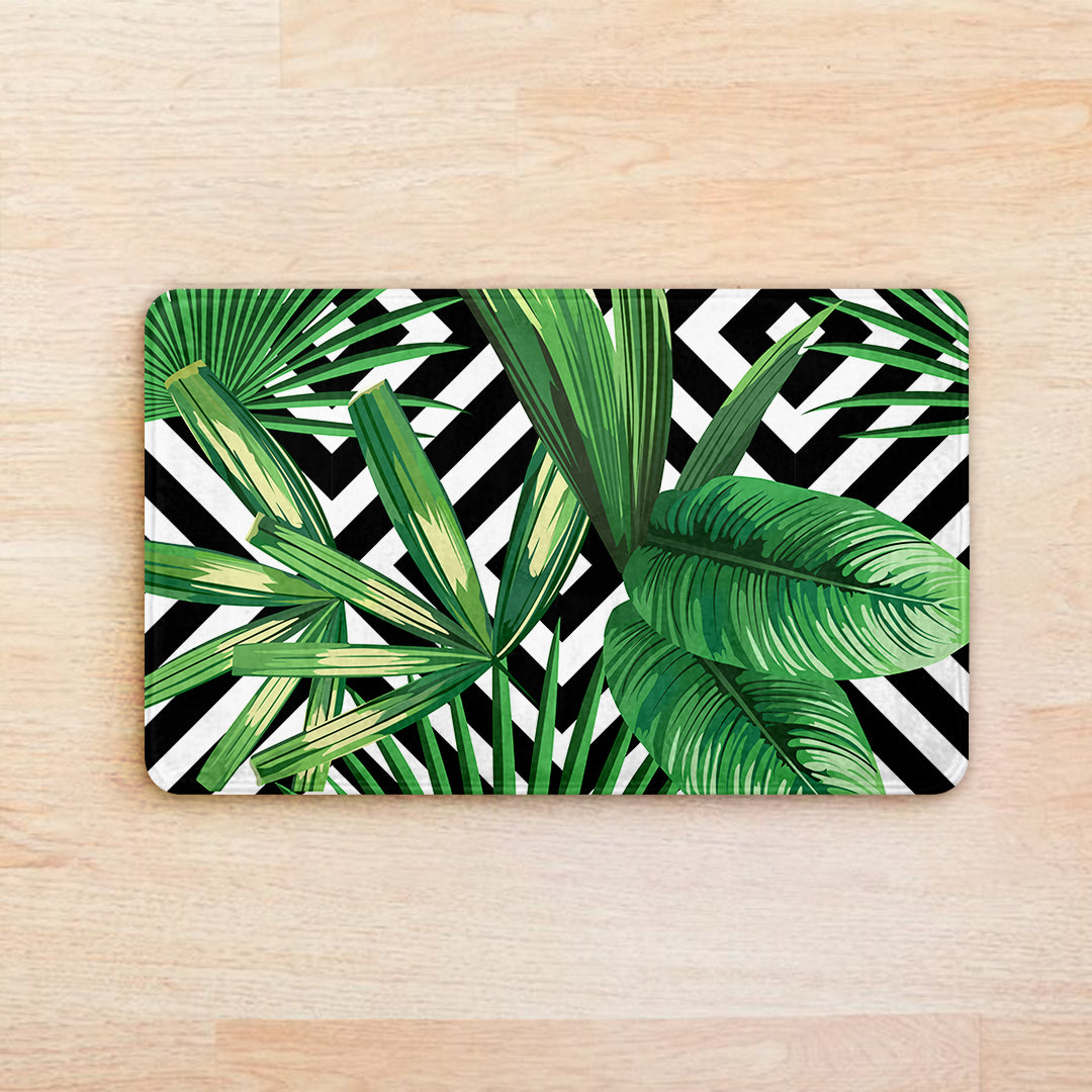 SuperSoft Tropical Geometric Door Mat