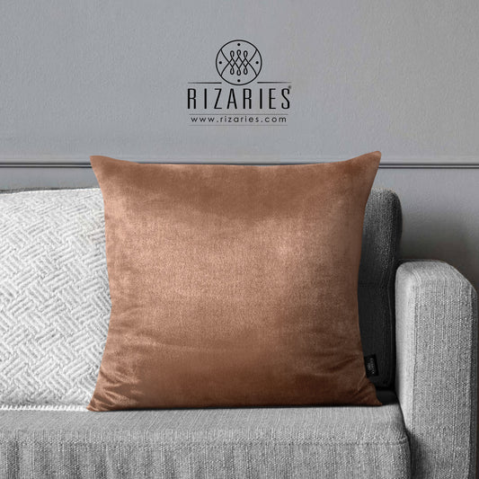 SuperSoft Plain Brown Throw Pillow