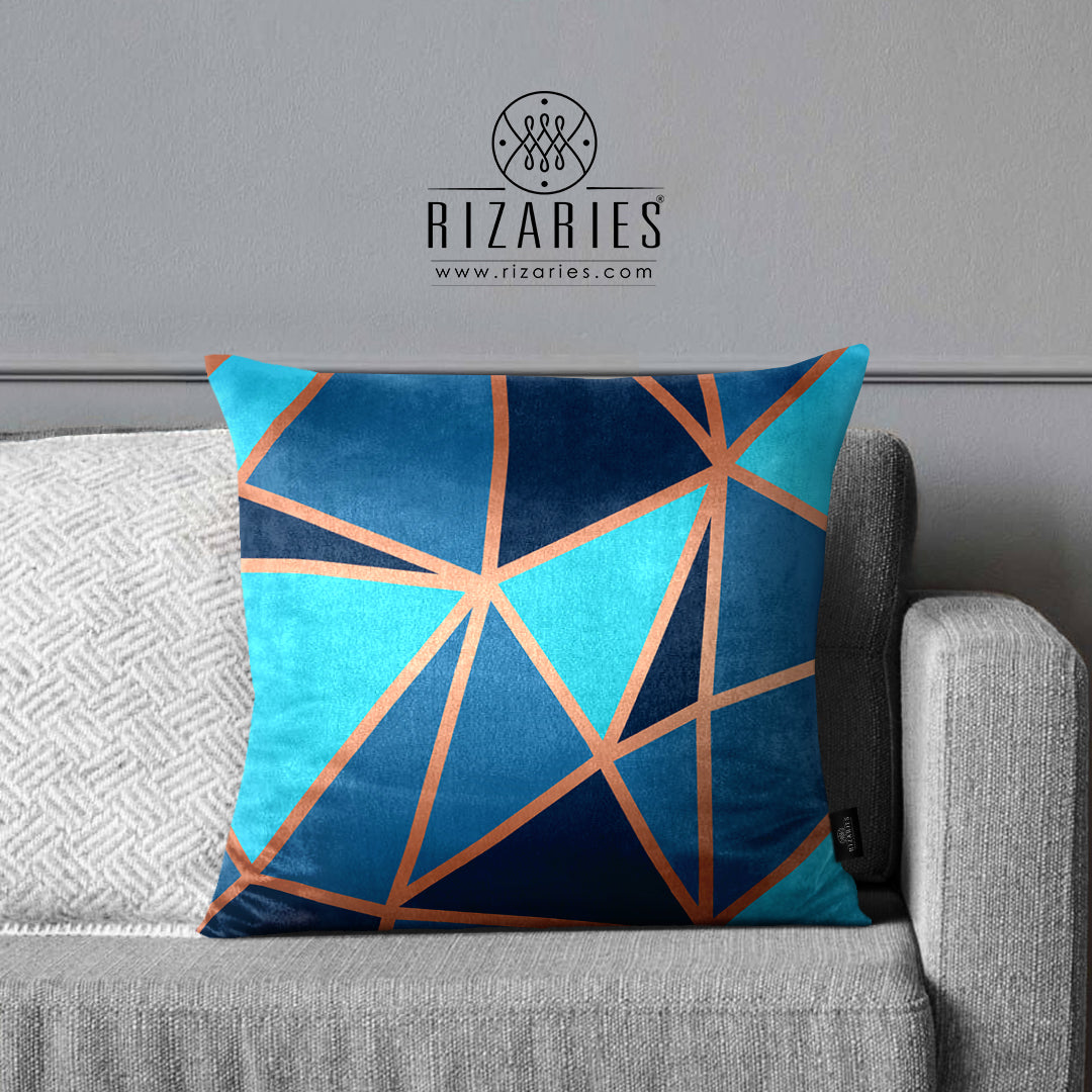 Super Soft Teal Metallic Throw Cushion