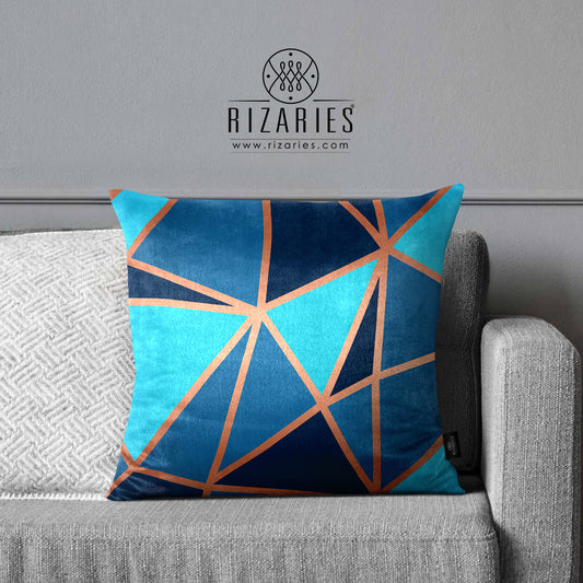 Super Soft Teal Metallic Throw Cushion