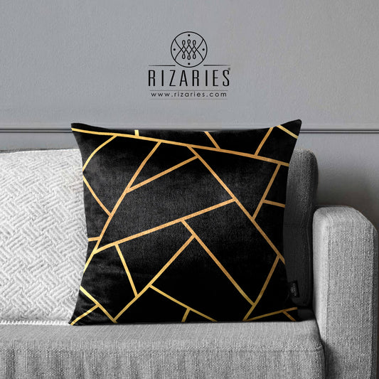 SuperSoft Black & Copper Throw Cushion