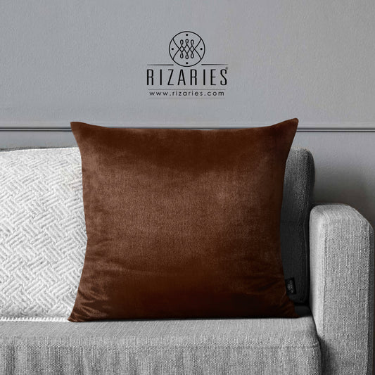SuperSoft Plain Dark Brown Throw Pillow