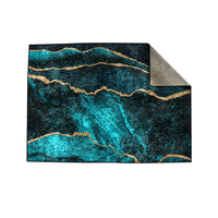 Thumbnail for Teal Blue Gold Centerpiece (Rug)