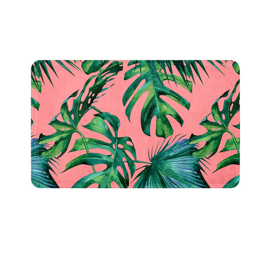 SuperSoft Pink Tropical Door Mat