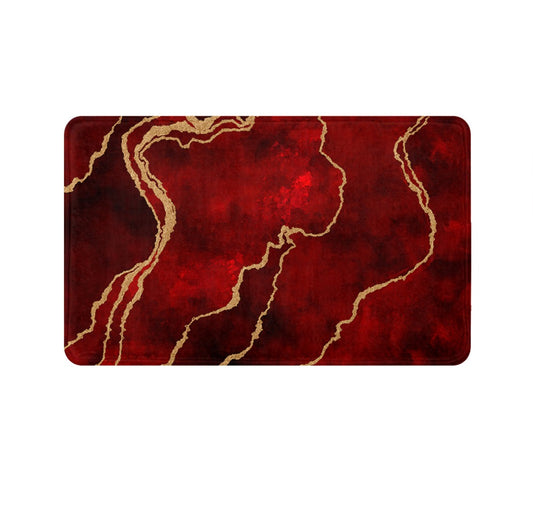 SuperSoft Burgundy Abstract Door Mat