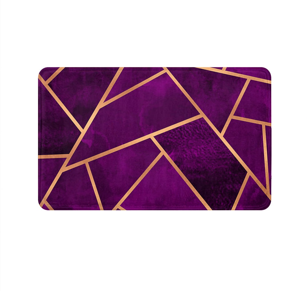 SuperSoft Purple Geometric Door Mat