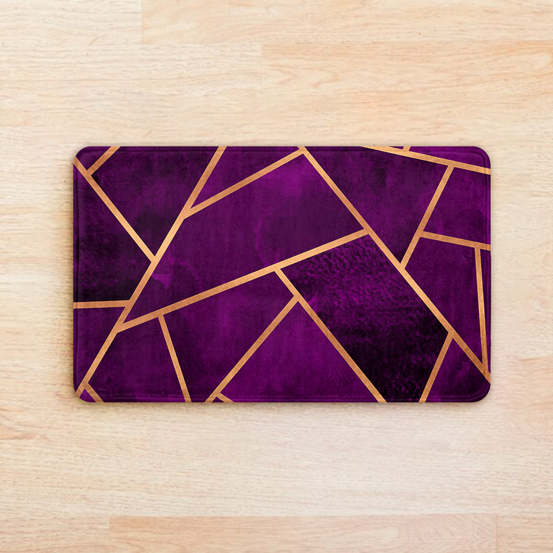 SuperSoft Purple Geometric Door Mat