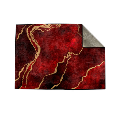 Burgundy Abstract Centerpiece (Rug)