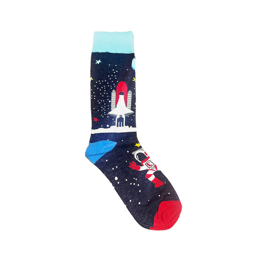 Spaceship in Sky Crazy Socks