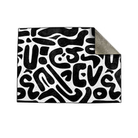 Thumbnail for Modern Black & White Abstract Centerpiece (Rug)