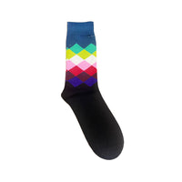 Thumbnail for Black & Blue Diamond Crazy Socks