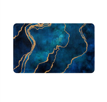 SuperSoft Blue Abstract Door Mat