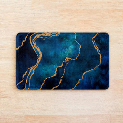 SuperSoft Blue Abstract Door Mat