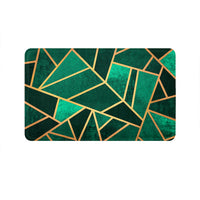 Thumbnail for SuperSoft Green Geometric Door Mat