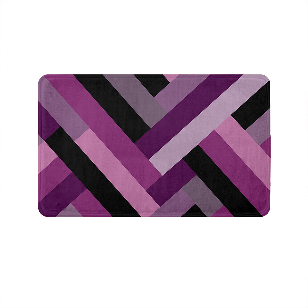 SuperSoft Purple Lines Door Mat