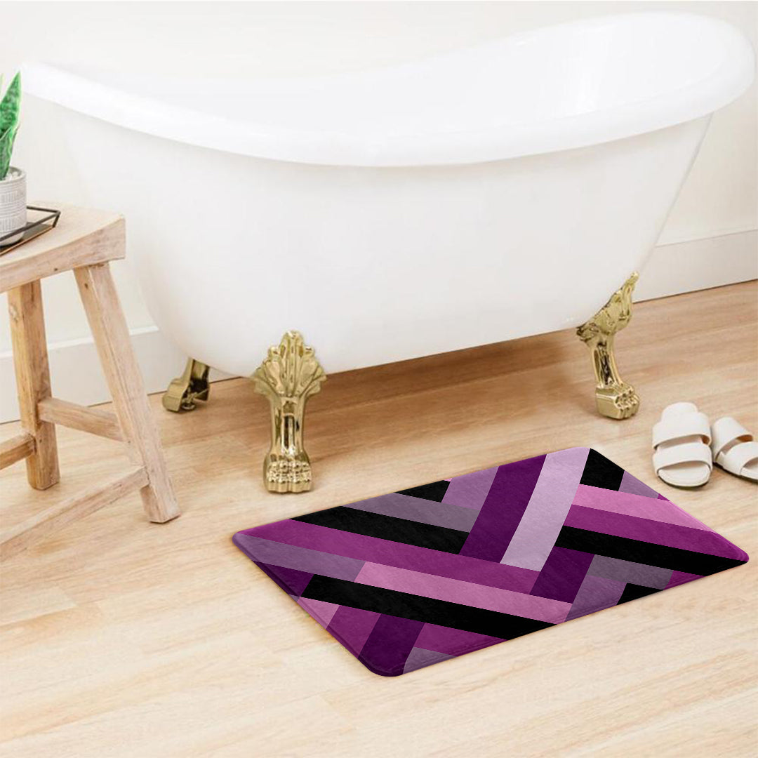 SuperSoft Purple Lines Door Mat