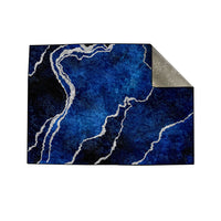 Thumbnail for Navy Silver Abstract Centerpiece (Rug)