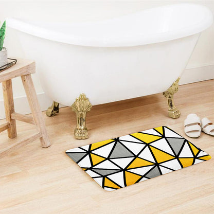 SuperSoft Yellow Geometric Door Mat