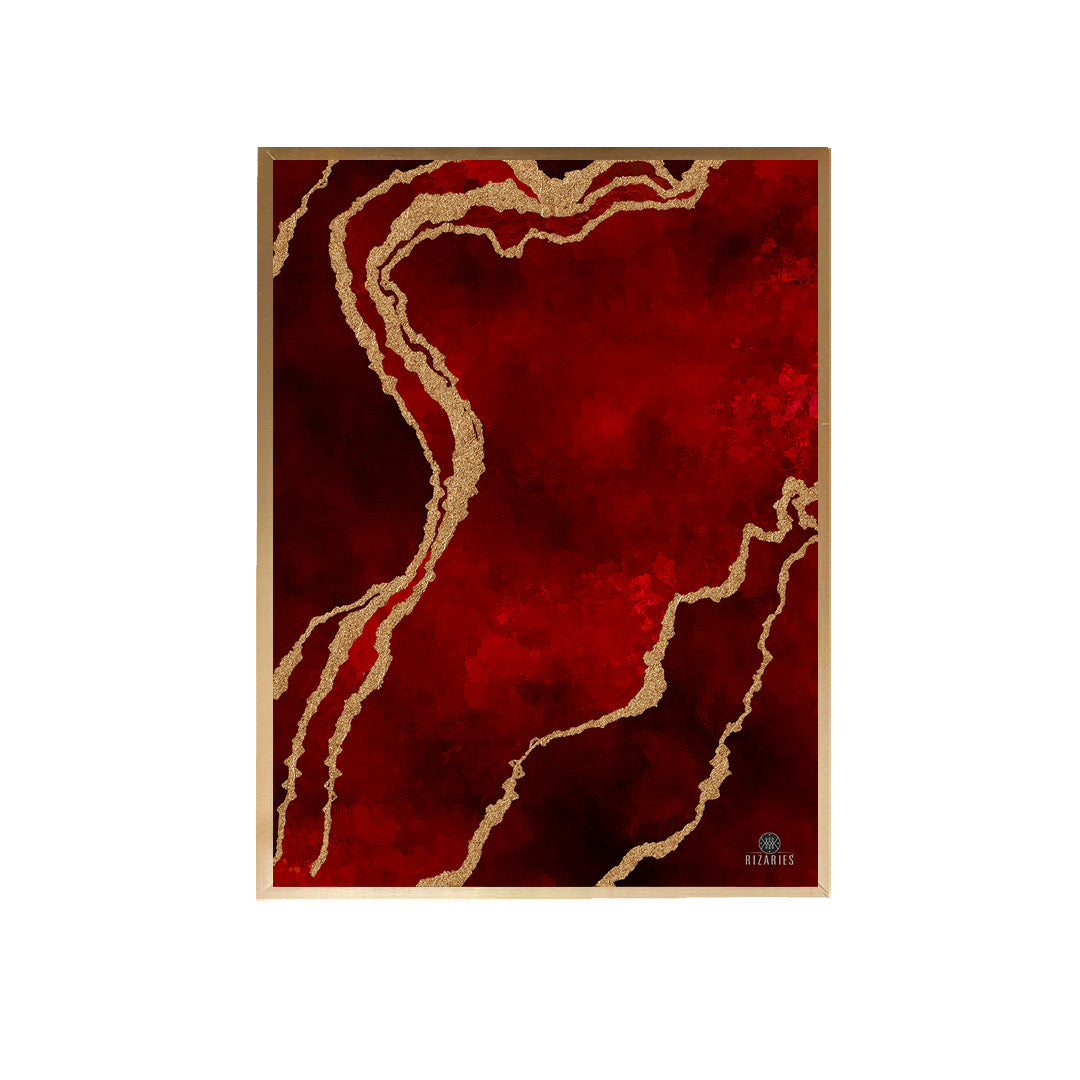 Burgundy Abstract Wall Painting