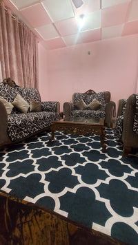 Thumbnail for Black Quatrefoil Centerpiece (Rug)