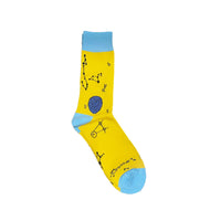 Thumbnail for Yellow & Lite Blue Crazy Socks