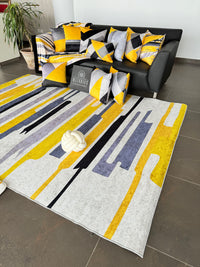 Thumbnail for Yellow Grey Black Centerpiece (Rug)