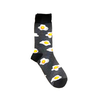 Thumbnail for Fired Eggs on Grey Crazy Socks
